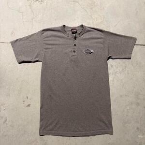VTG Harley Davidson Henley Shirt Men's Sz Large Windsor Canada Grey Size Large